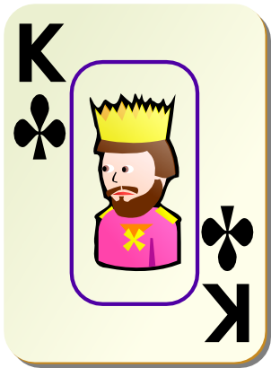 Icône jeu carte trèfle roi à télécharger gratuitement